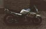 '86 model with full fairing and blue paintwork
